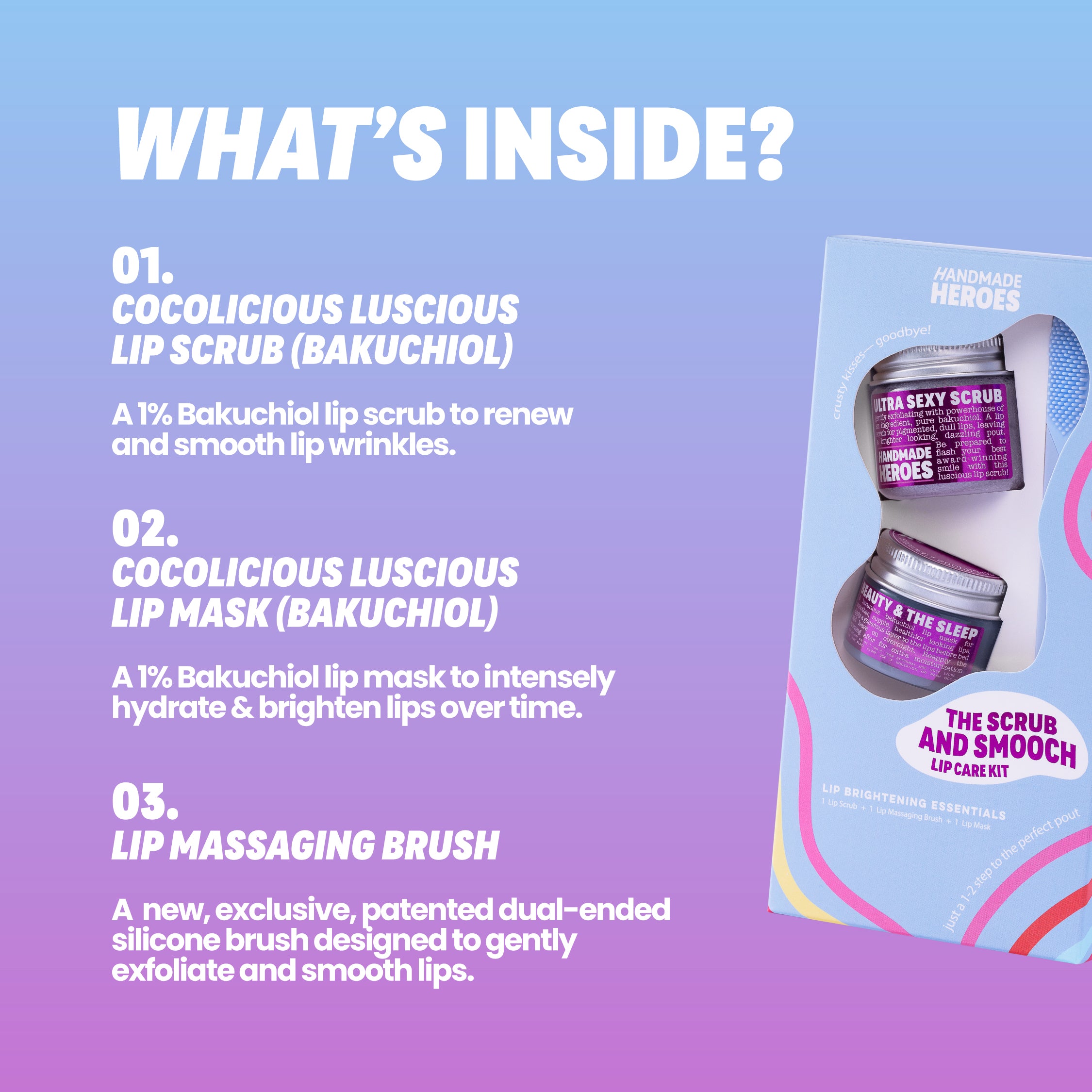 THE SCRUB & SMOOCH LIP CARE KIT WITH BAKUCHIOL